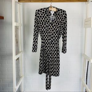 Dm Collection black and white pattern dress
